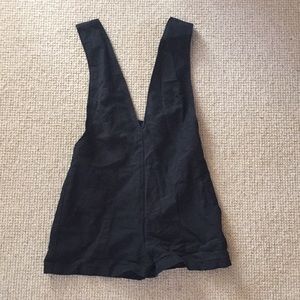 Reformation deep v linen romper